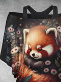 Women's Cute Red Panda Art Design Two Piece Suit Top