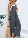 Women’s Solid Color Casual Dungaree Darkgrey / S