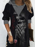 Women's Punk Skull Maxi Dress