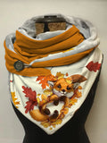 Autumn And Winter Maple Leaf Cute Plush Fox Schals &