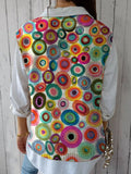 Women’s Vintage Ethnic Abstract Pattern Art Print Versatile Knitted Vest