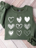 Valentine's Day Couple Love Print Casual Sweatshirt