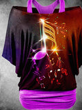 Women's Rainbow Ombre Music Note Top