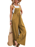 Women’s Solid Color Casual Dungaree Yellow / S