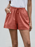 Women’s Linen Casual Summer Shorts Red / S