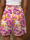 Summer Tropical Floral Pattern Printed Women’s Casual Tiered Palazzo Pants