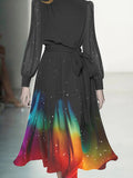 Women's Gradient Art Rainbow Fashion Dress