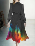 Women's Gradient Art Rainbow Fashion Dress