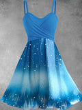 Women's Blue Gradient Artistic Dress