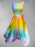 Women's Polka Dot Rainbow Dress