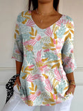 Lovely Tropical Forest Pattern Printed Women’s Casual Pullover Knit