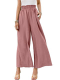 Women’s Solid Color Loose Elegant Casual Simple Pants Pink / S