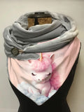 Cute Unicorn 3D Art Print Casual Warm Scarf