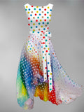 Women's Polka Dot Rainbow Dress