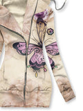 Women’s Butterfly Floral Art Casual Sweatshirt