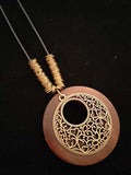 Women’s Ethnic Style Wood And Alloy Long Chain Necklace Skeletonflowera / Onesize