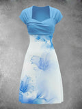 Women's Artistic Design Gradient Petals Dress