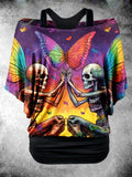 Women's Rainbow Skull Top Leggings Two-Piece Set