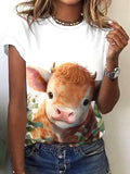 Cute Cow Art T-shirt