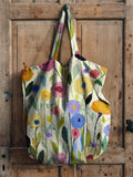 Oil Painting Spring Field Art Printed Linen Tote Bag Multicolor / 43Cmx40Cm