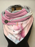 Cute Unicorn 3D Art Print Casual Warm Scarf