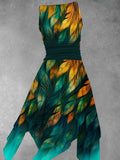 Women's Feather Art Design Maxi Dress