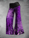 Women's Skull Punk Rock Tank Top Wide Leg Pants Two-Piece Set