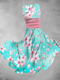 Women's Floral Art Print Art Dress