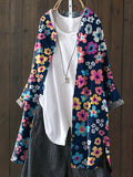 Lovely Colorful Floral Pattern Printed Women’s Loose Casual Top Jacket Multicolor / S