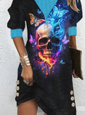 Women's Punk Skull Maxi Dress