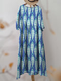 Lovely Sea Fish Pattern Printed Women’s Pocket Cotton Dress