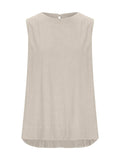 Women’s Solid Color Loose Elegant Casual Sleeveless Tank Top