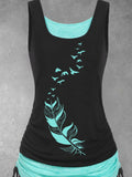 Women's Feathers And Birds  Art Design Tank Top