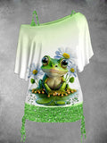 Women's Frog Artistic Casual Tops