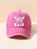 Highland Cow Cute Casual Print Hats