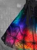 Women's Gothic Rainbow Art Design Two Piece Dress