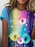 Women's Rainbow Dandelion T-shirt