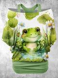 Women's  Frog Lotus Leaf  Two Piece Suit Top