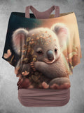 Women's Cute Koala Art Design Two Piece Suit Top