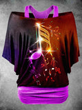 Women's Rainbow Ombre Music Note Top