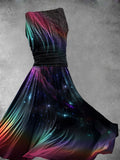 Women's Vintage Art Ombre Print Art Dress