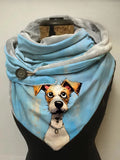 Cute Dog Art Print Casual Scarf