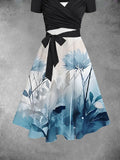 Women's  Flower Two Piece Dress