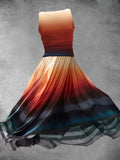 Women's Summer Striped Gradient Maxi Dress