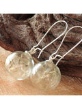 Women’s Dandelion Earrings A Pair Of 16Mm Ball Silver French Ear Hooks / Onesize