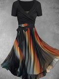 Women's Summer Art Design Gradient Two Piece Dress