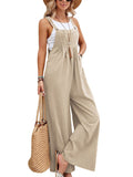 Women’s Solid Color Casual Dungaree Khaki / S