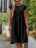 Women’s Summer Mid-Length Dress Black / S