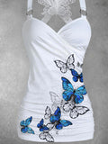 Women’s Butterfly Lace Art Design Tank Top