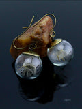 Women’s Dandelion Earrings 16Mm Ball Bronze Simple Pair Of Ear Hooks / Onesize